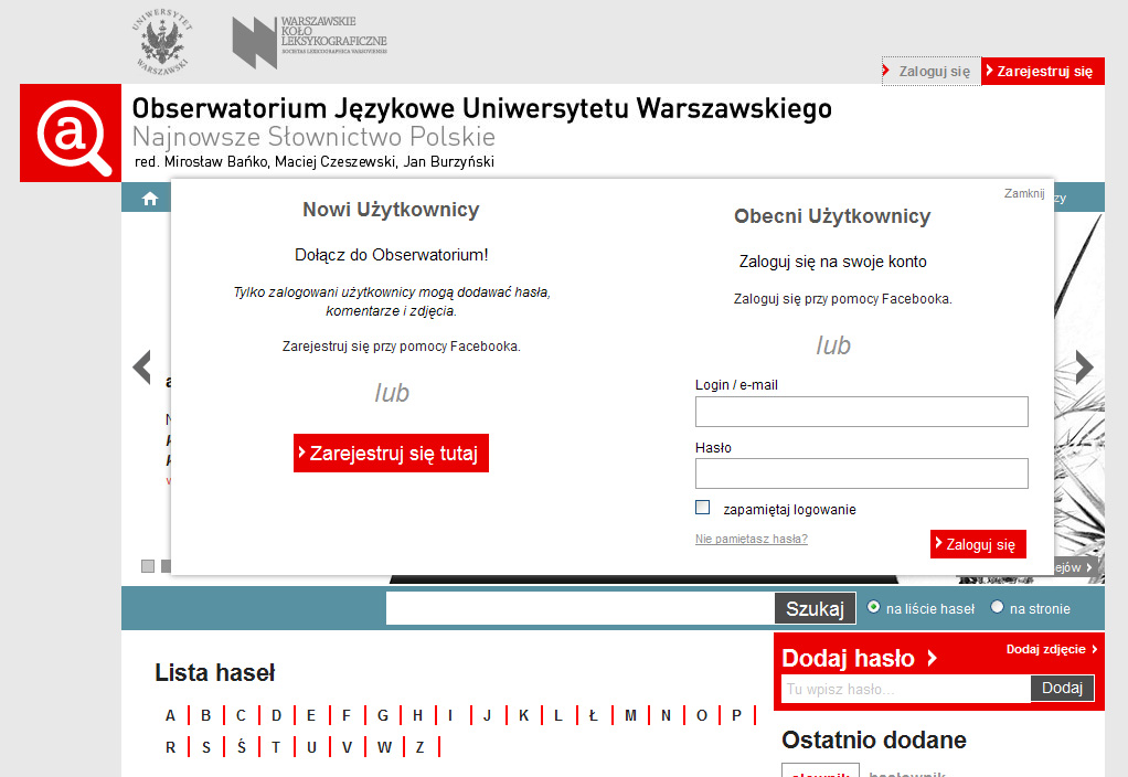 formularz dodaj hasło